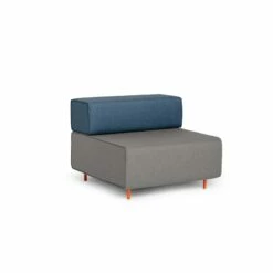 Gray + Dark Blue Block Party Lounge Chair