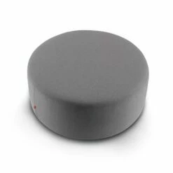 Gray Block Party Lounge Round Ottoman, 40"