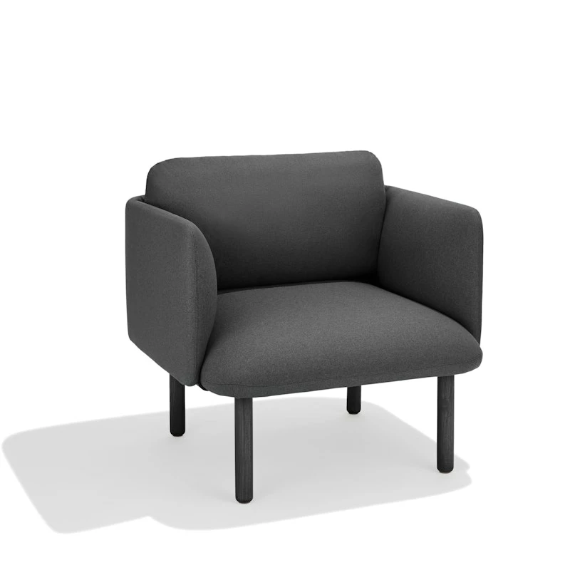 Dark Gray QT Low Lounge Chair - Image 2