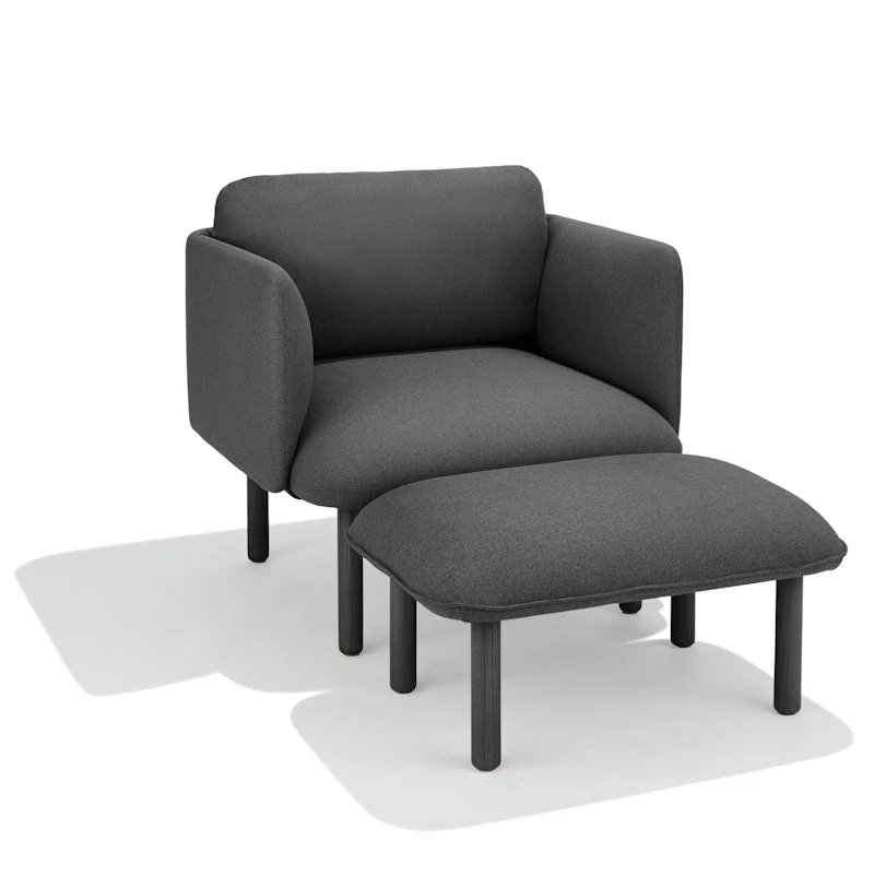 Dark Gray QT Low Lounge Chair - Image 6