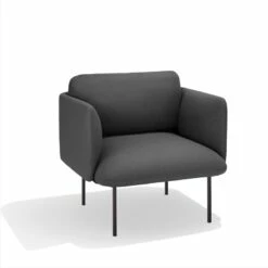 Dark Gray QT Low Lounge Chair