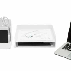 White Landscape Letter Tray