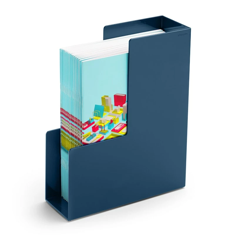 Slate Blue Magazine File Box - Image 4