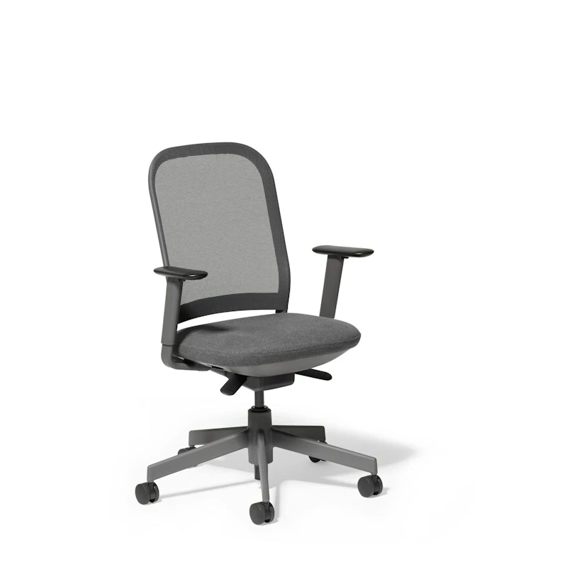 Dorset Charcoal + Kate Charcoal Maxwell Task Chair, Charcoal Frame - Image 4