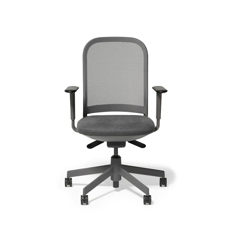 Dorset Charcoal + Kate Charcoal Maxwell Task Chair, Charcoal Frame - Image 3