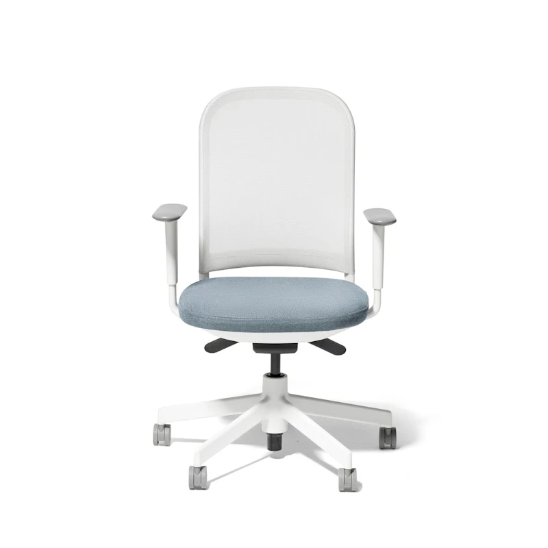 Dorset Sea + Kate White Maxwell Task Chair, White Frame - Image 6