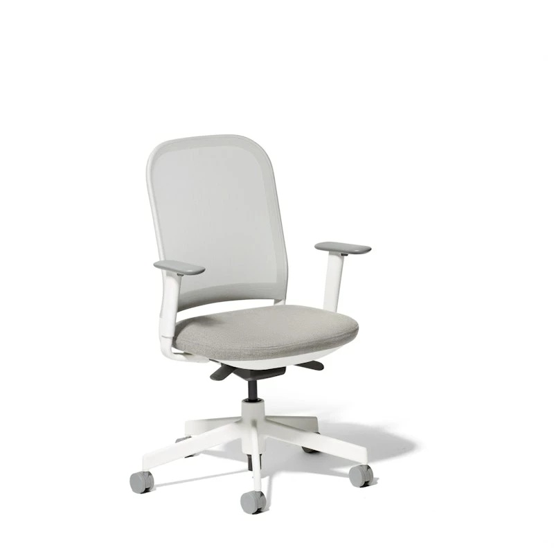 Dorset Silver + Kate White Maxwell Task Chair, White Frame - Image 5