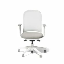 Dorset Silver + Kate White Maxwell Task Chair, White Frame