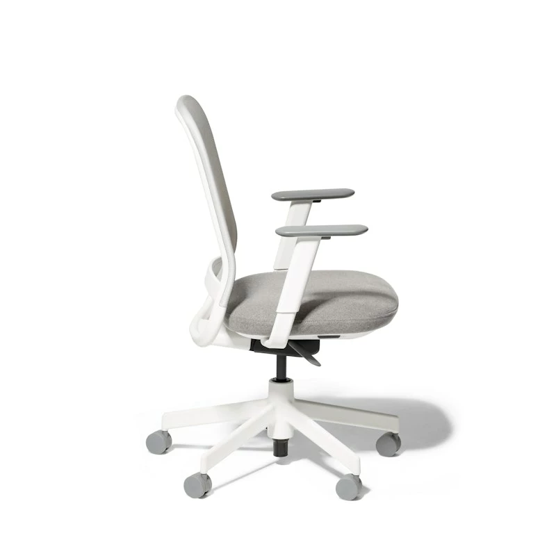 Dorset Silver + Kate White Maxwell Task Chair, White Frame - Image 6