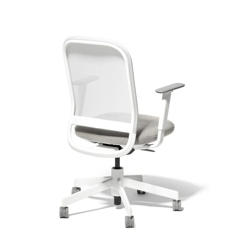 Dorset Silver + Kate White Maxwell Task Chair, White Frame - Image 7