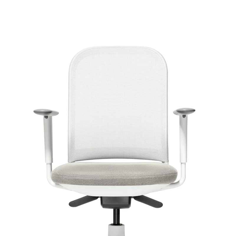 Dorset Silver + Kate White Maxwell Task Chair, White Frame - Image 2
