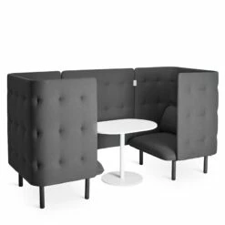 Dark Gray QT Privacy Lounge Chair Booth