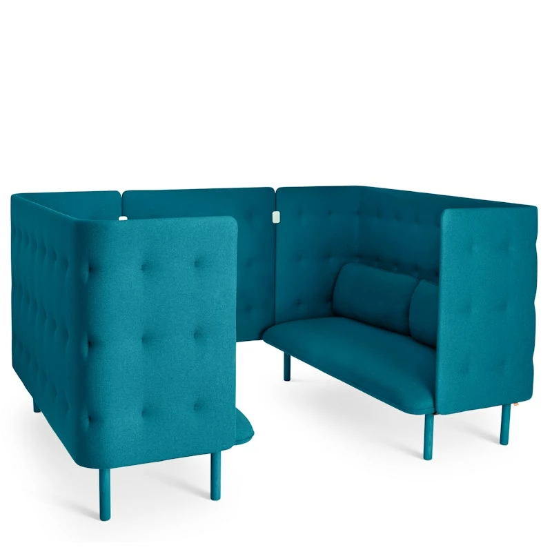 Teal QT Privacy Lounge Sofa Booth - Image 6