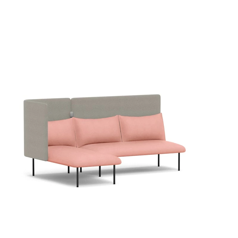 Blush + Gray QT Adaptable Lounge Sofa + Left Chaise - Image 3