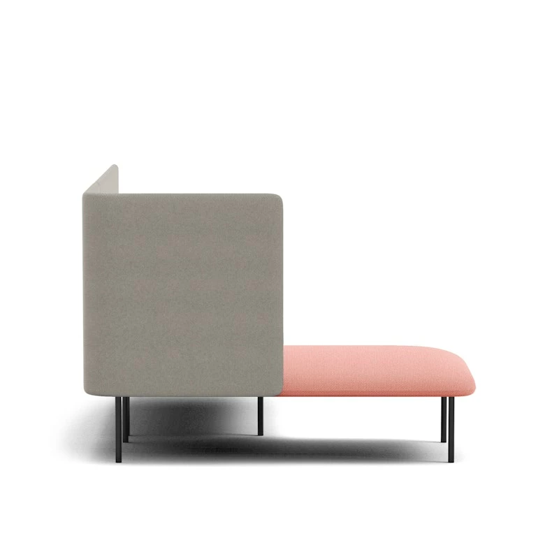 Blush + Gray QT Adaptable Lounge Sofa + Left Chaise - Image 6