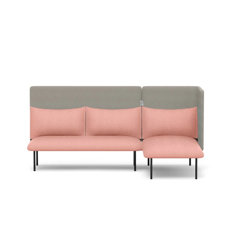 Blush + Gray QT Adaptable Lounge Sofa + Right Chaise - Image 5