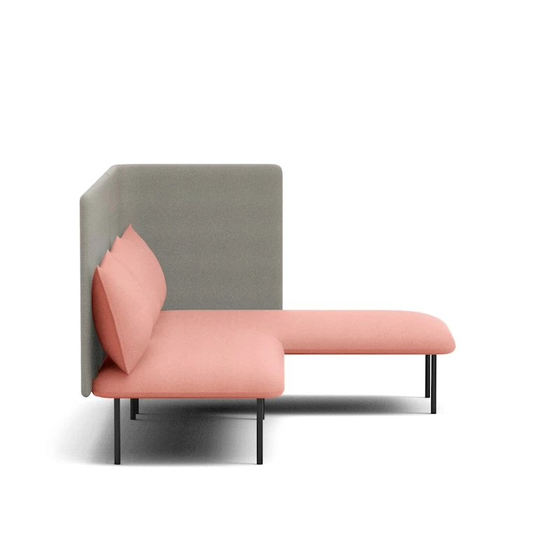 Blush + Gray QT Adaptable Lounge Sofa + Right Chaise - Image 3