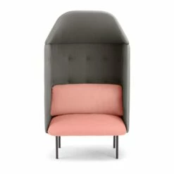 Blush + Gray QT Privacy Lounge Chair With Canopy