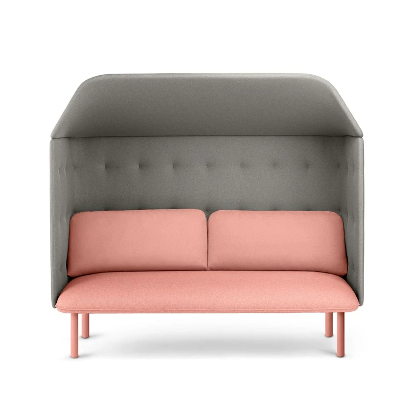 Blush + Gray QT Privacy Lounge Sofa With Canopy - Image 3