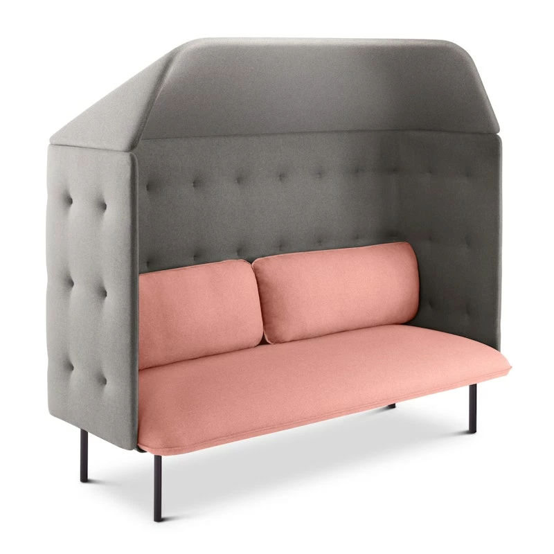 Blush + Gray QT Privacy Lounge Sofa With Canopy - Image 4
