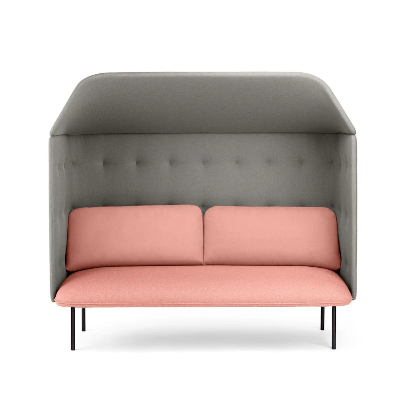 Blush + Gray QT Privacy Lounge Sofa With Canopy - Image 5
