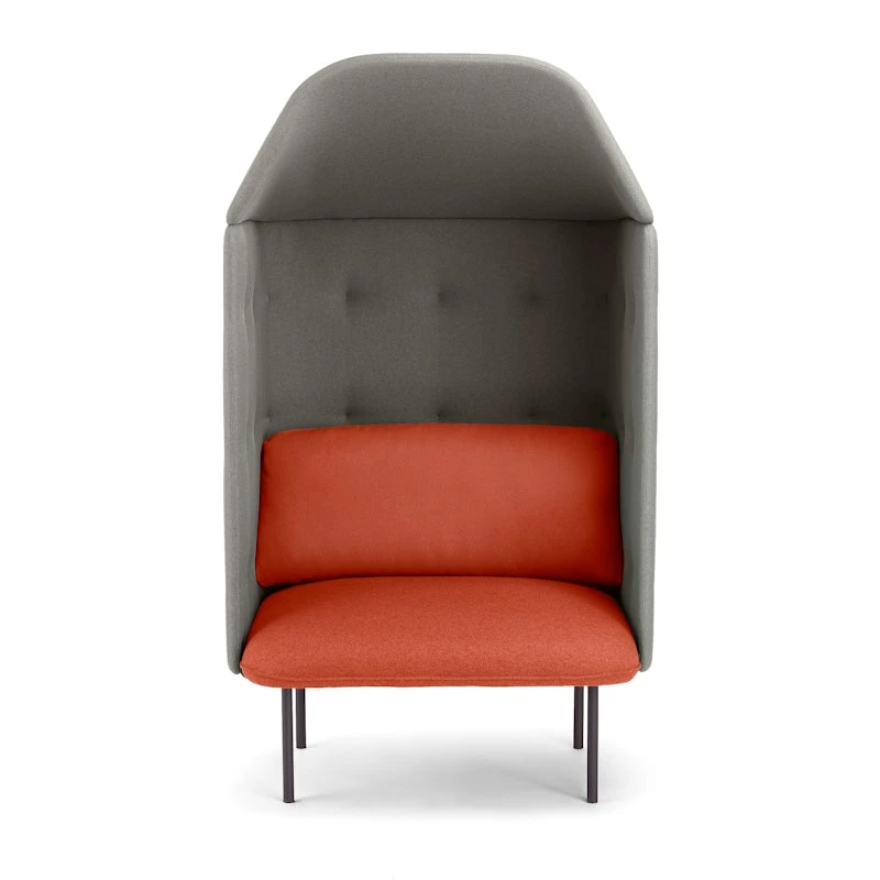 Brick + Gray QT Privacy Lounge Chair With Canopy - Image 5