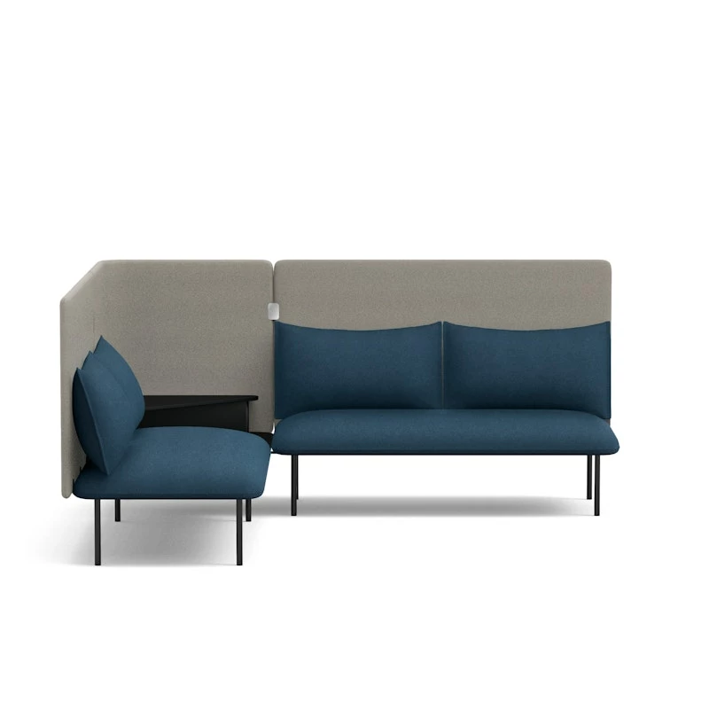 Dark Blue + Gray QT Adaptable Corner Lounge Sofa - Image 5