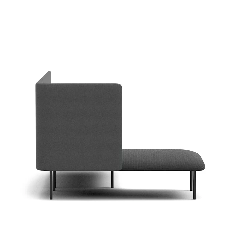Dark Gray QT Adaptable Lounge Sofa + Left Chaise