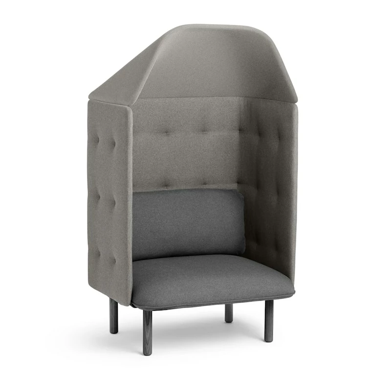 Dark Gray + Gray QT Privacy Lounge Chair With Canopy - Image 4