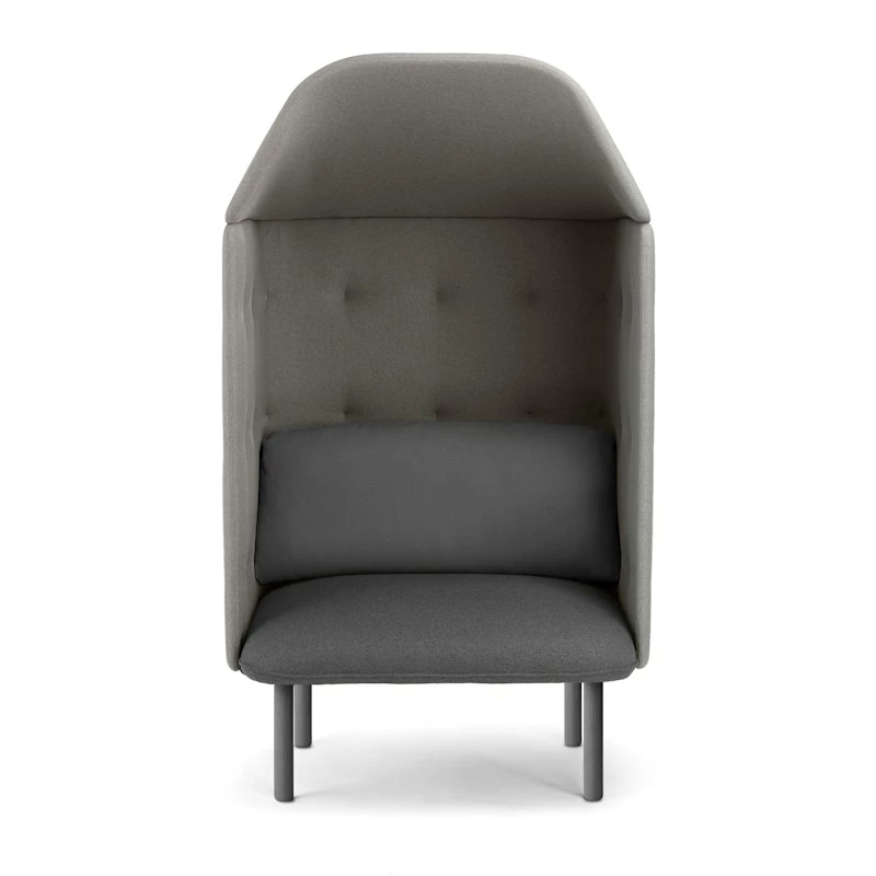 Dark Gray + Gray QT Privacy Lounge Chair With Canopy - Image 2