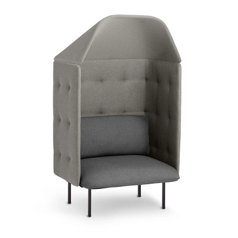 Dark Gray + Gray QT Privacy Lounge Chair With Canopy - Image 3