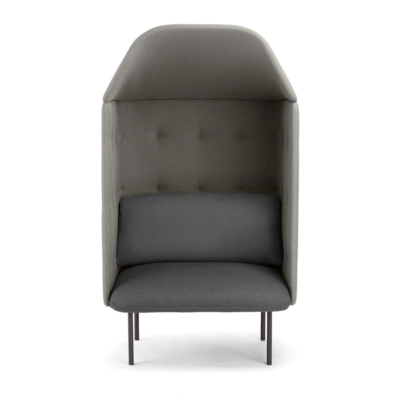 Dark Gray + Gray QT Privacy Lounge Chair With Canopy - Image 5