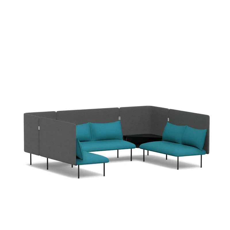 Teal + Dark Gray QT Adaptable Collab Lounge Sofa - Image 8