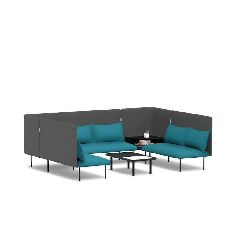 Teal + Dark Gray QT Adaptable Collab Lounge Sofa - Image 6