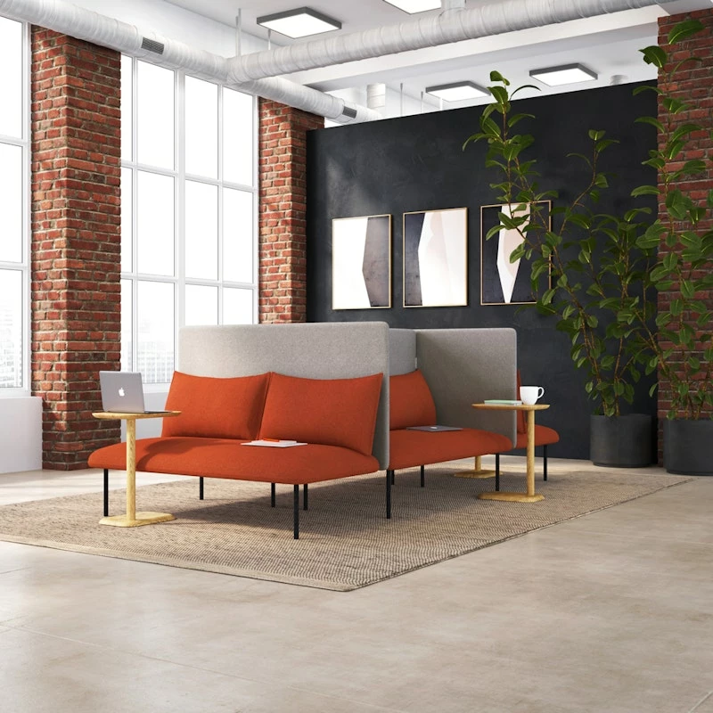 Brick + Dark Gray QT Adaptable Focus Lounge Sofa - Image 4