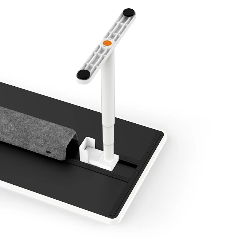 Raise Adjustable Height Single Desk, Walnut, 48", Black Legs - Image 8