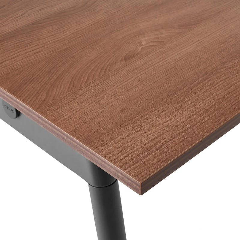 Series A Single Desk For 2, Walnut, 47", Charcoal Legs - Image 3