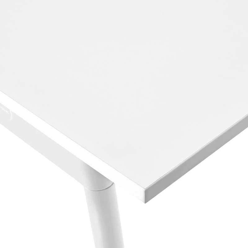 Series A Double Desk For 4, White, 47", White Legs - Image 2