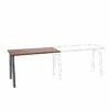 Series A Single Desk Add On, Walnut, 47", Charcoal Legs