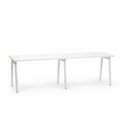 Series A Single Desk Add On, White, 47", White Legs