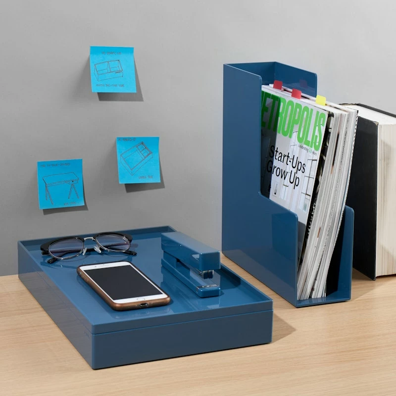 Slate Blue Magazine File Box - Image 2