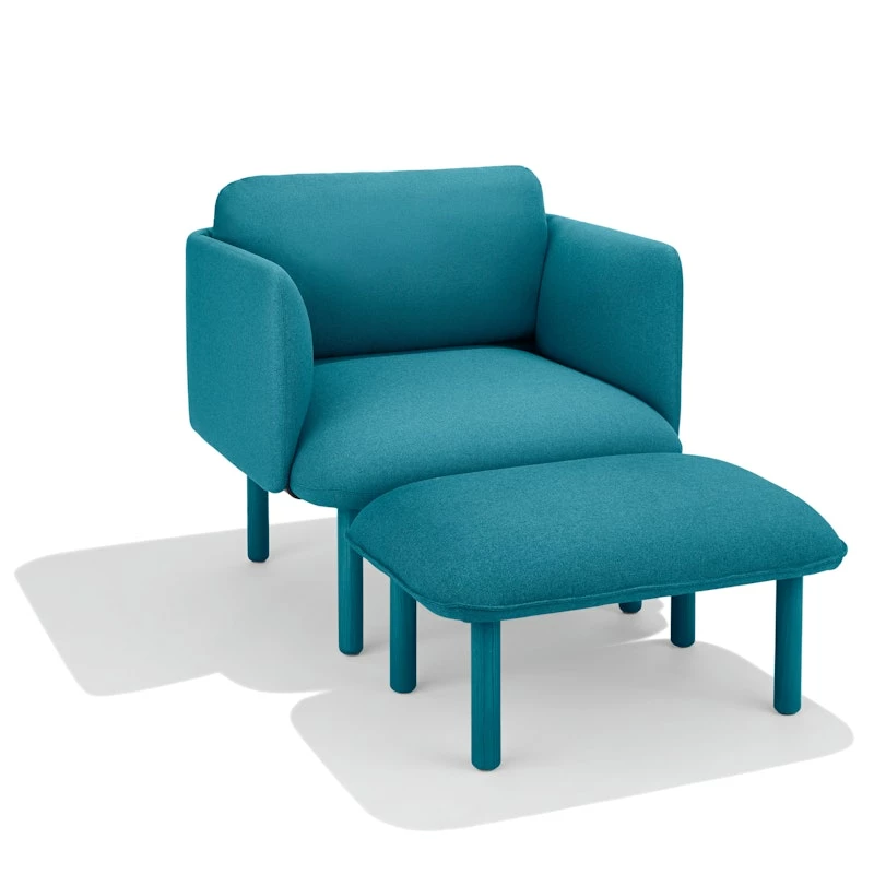 Teal QT Lounge Ottoman - Image 7
