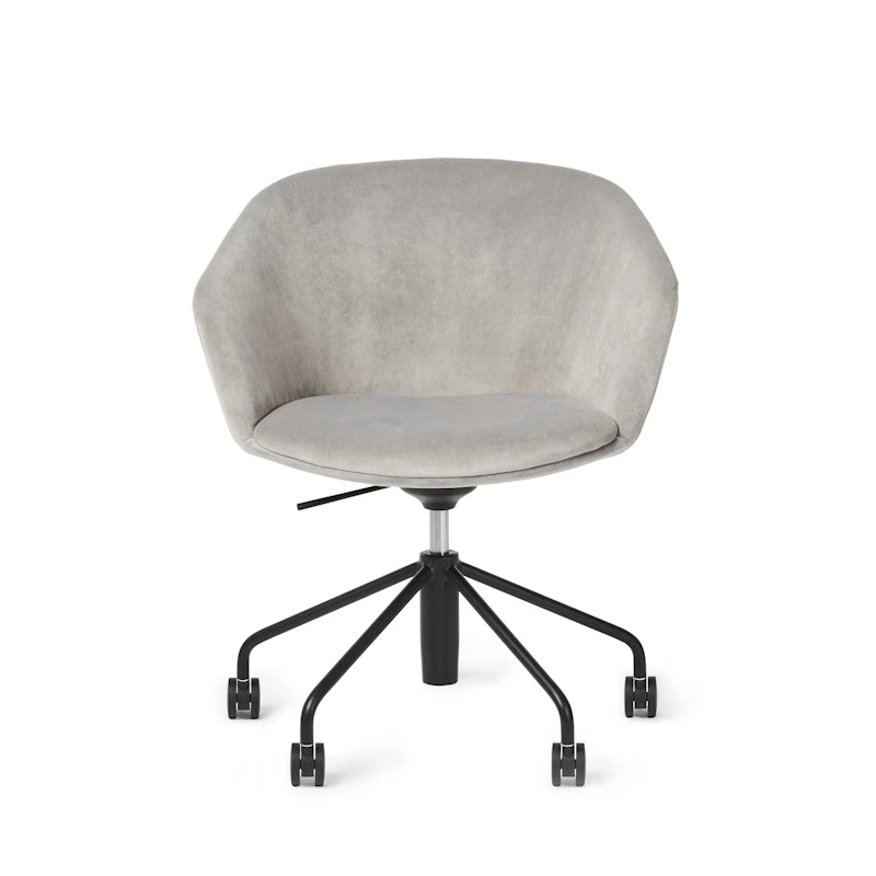 Gray Velvet Pitch Meeting Chair - Image 4