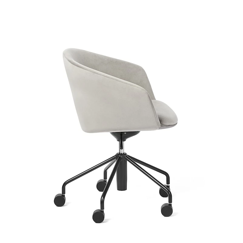 Gray Velvet Pitch Meeting Chair - Image 3