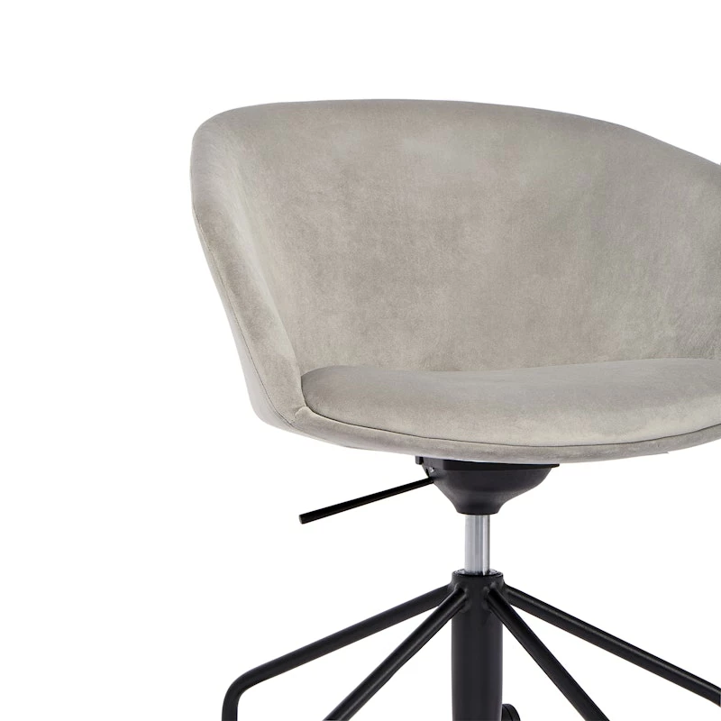 Gray Velvet Pitch Meeting Chair - Image 6