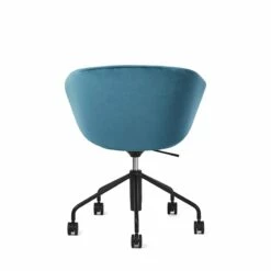 Teal Velvet Pitch Meeting Chair