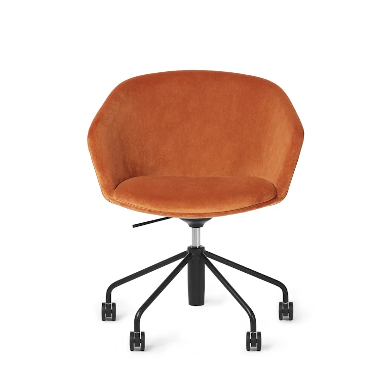 Terracotta Velvet Pitch Meeting Chair - Image 4