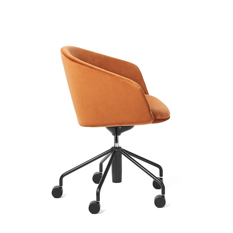 Terracotta Velvet Pitch Meeting Chair - Image 5