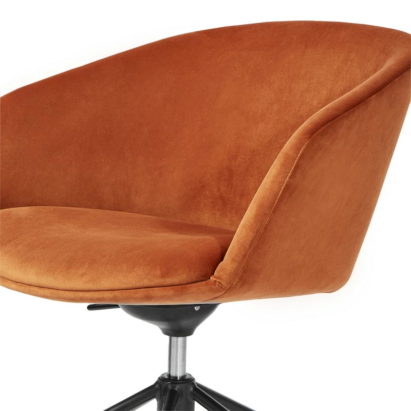 Terracotta Velvet Pitch Meeting Chair - Image 2