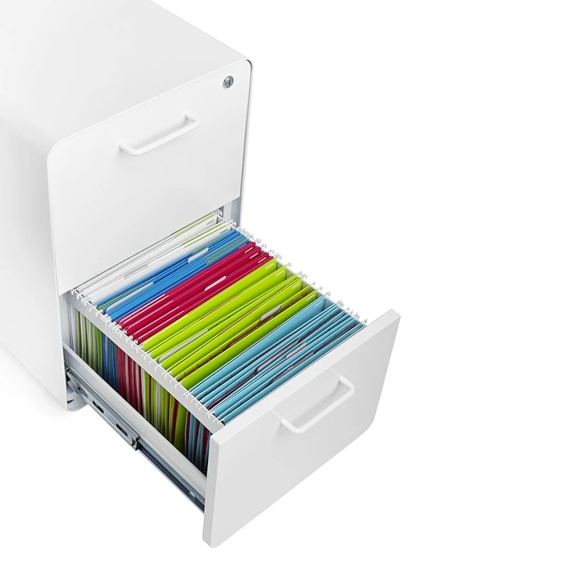 White Stow 2-Drawer File Cabinet, Rolling - Image 3